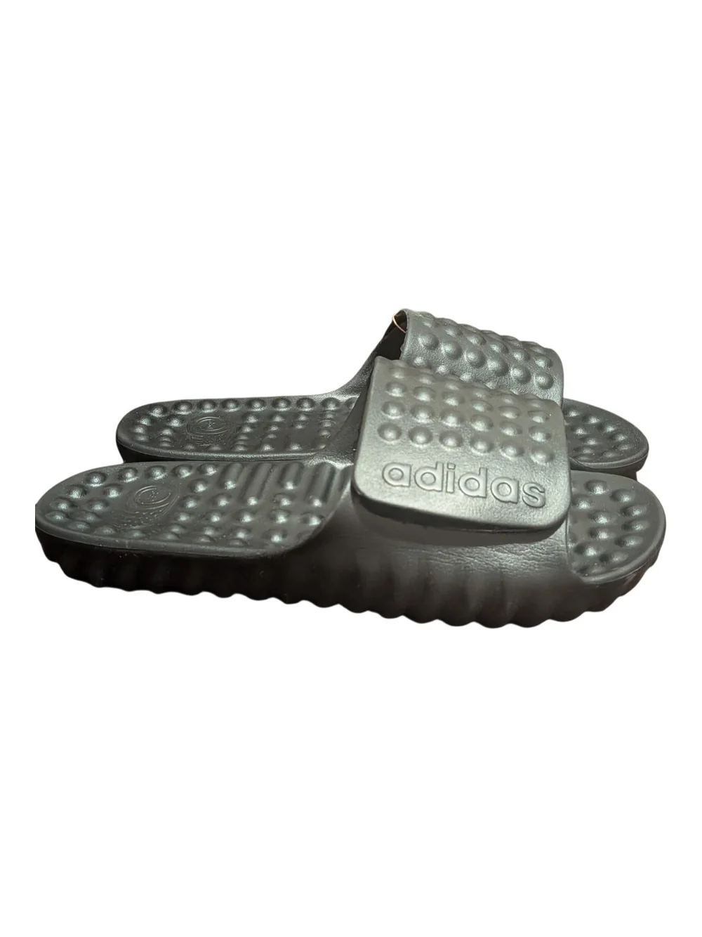 adidas Men’s Black Textured Slide Sandals